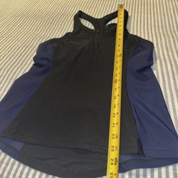NWOT ATHLETA Bonaire Rashguard Tankini Top Black/Blue Size M Retail $84 - Picture 10 of 11